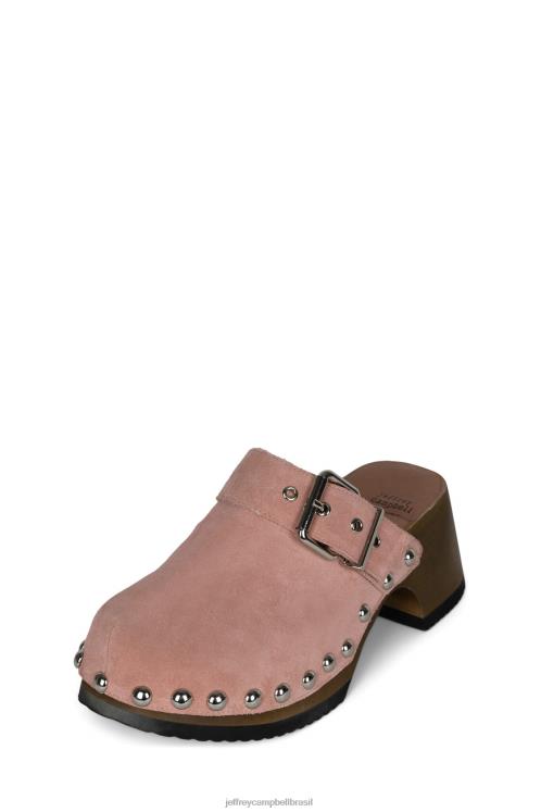 Jeffrey Campbell mulheres B0VBD1718 camurça rosa prata mula de salto alto ichlieb