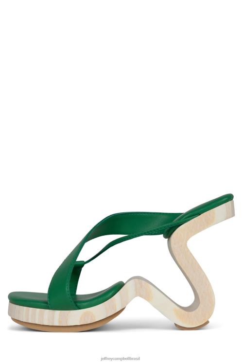 Jeffrey Campbell mulheres B0VBD115 verde sandália de salto alto arbelos