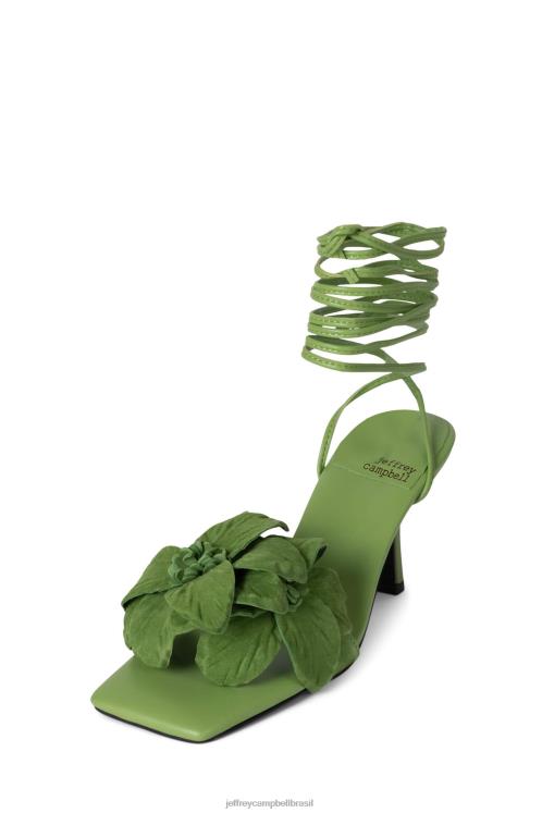 Jeffrey Campbell mulheres B0VBD127 camurça verde sandália de salto alto essência