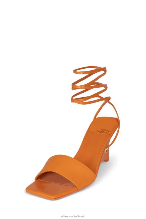 Jeffrey Campbell mulheres B0VBD1407 ouro laranja sandália de salto alto pronto-2-go