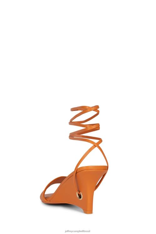 Jeffrey Campbell mulheres B0VBD1407 ouro laranja sandália de salto alto pronto-2-go