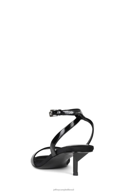 Jeffrey Campbell mulheres B0VBD1408 caixa preta sandália de salto alto evocar