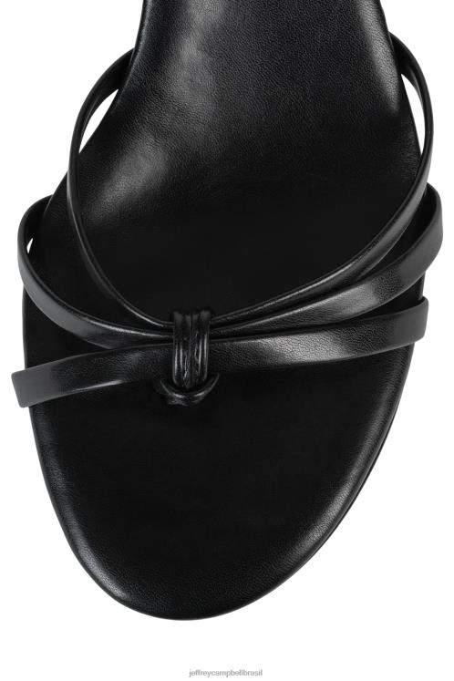 Jeffrey Campbell mulheres B0VBD1415 preto sandália de salto alto doretta