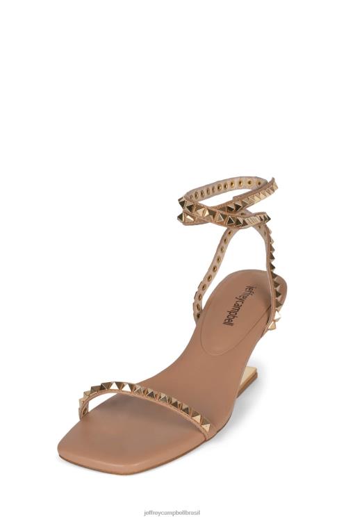 Jeffrey Campbell mulheres B0VBD1420 ouro bege sandália de salto alto luxor-lb