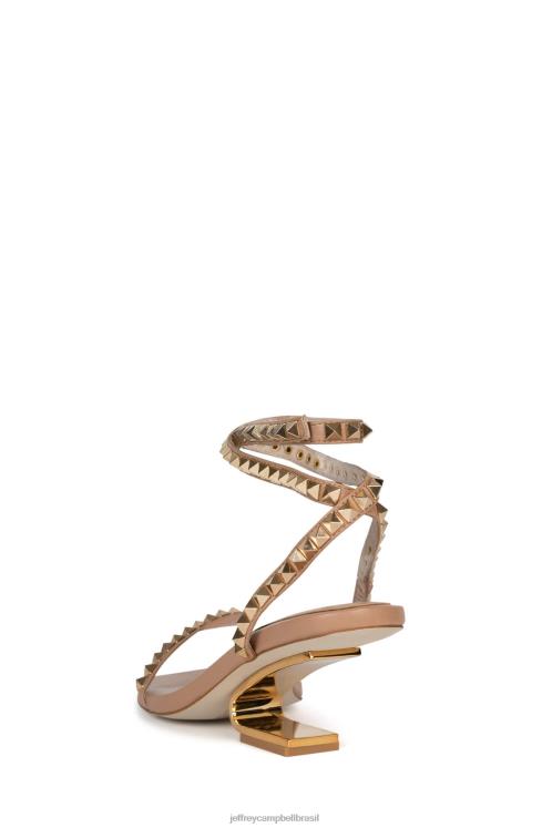Jeffrey Campbell mulheres B0VBD1420 ouro bege sandália de salto alto luxor-lb