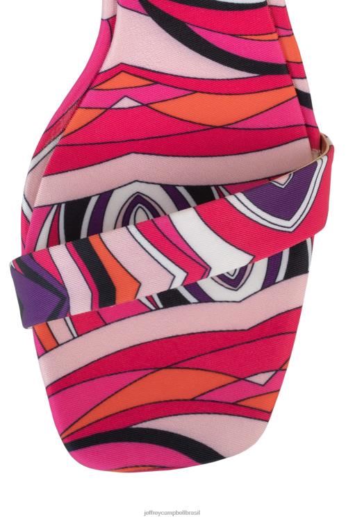 Jeffrey Campbell mulheres B0VBD1427 rosa multi sandália de salto alto flores silvestres