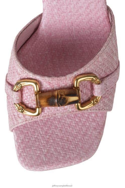 Jeffrey Campbell mulheres B0VBD1447 bronze tecido rosa sandália de salto alto Península