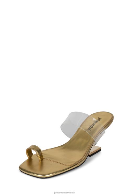 Jeffrey Campbell mulheres B0VBD1465 ouro sandália de salto alto calcular