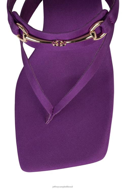 Jeffrey Campbell mulheres B0VBD1470 roxo faille ouro sandália de salto alto tortuoso