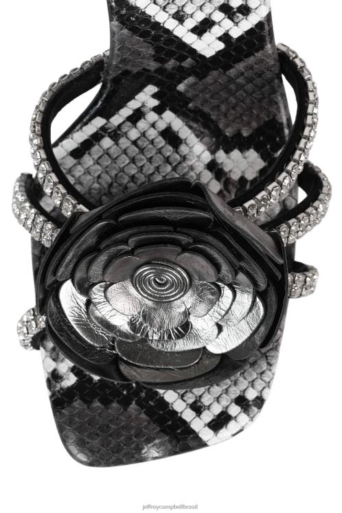 Jeffrey Campbell mulheres B0VBD1475 combinação de cobra de estanho sandália de salto alto calêndula