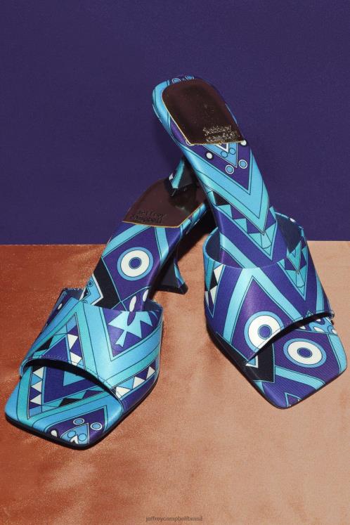 Jeffrey Campbell mulheres B0VBD1477 combinação azul sandália de salto alto senhor grande