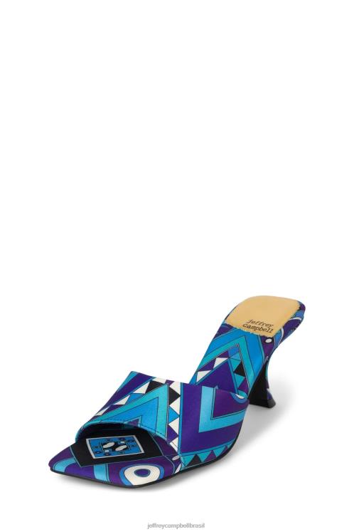 Jeffrey Campbell mulheres B0VBD1477 combinação azul sandália de salto alto senhor grande