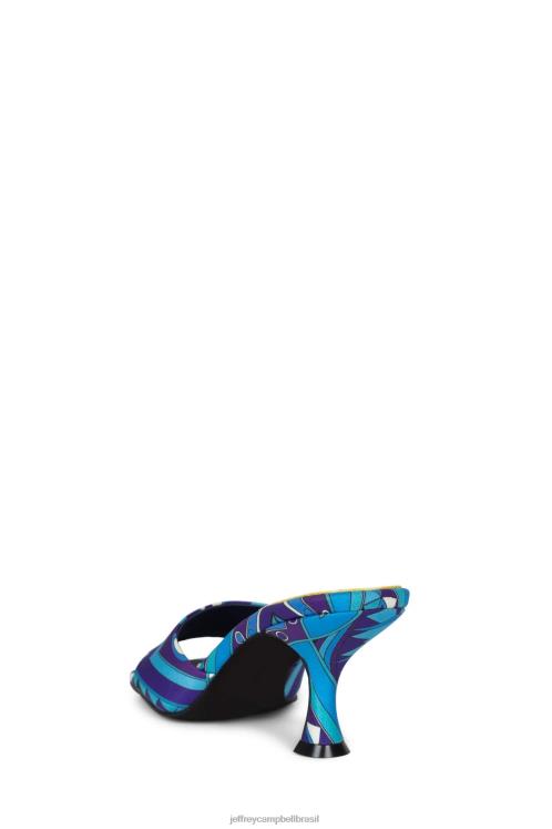 Jeffrey Campbell mulheres B0VBD1477 combinação azul sandália de salto alto senhor grande