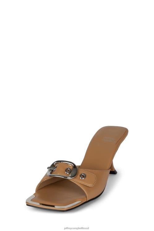 Jeffrey Campbell mulheres B0VBD1489 prata natural sandália de salto alto amarrar