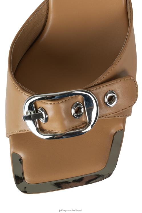 Jeffrey Campbell mulheres B0VBD1489 prata natural sandália de salto alto amarrar