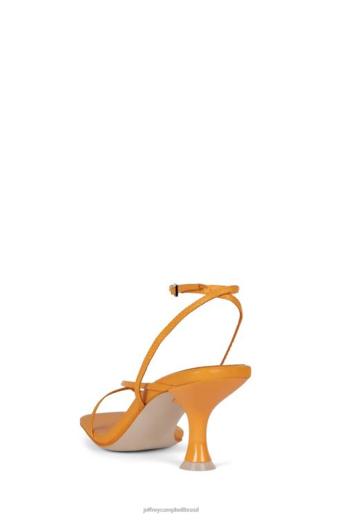 Jeffrey Campbell mulheres B0VBD1492 laranja claro sandália de salto alto fluxo