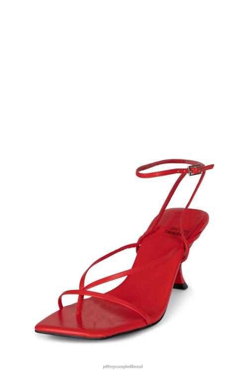 Jeffrey Campbell mulheres B0VBD1493 vermelho sandália de salto alto fluxo