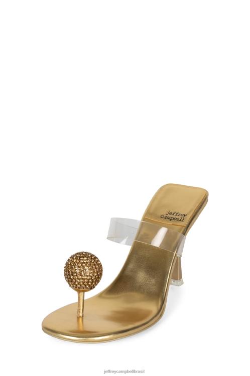 Jeffrey Campbell mulheres B0VBD1502 ouro claro sandália de salto alto polido
