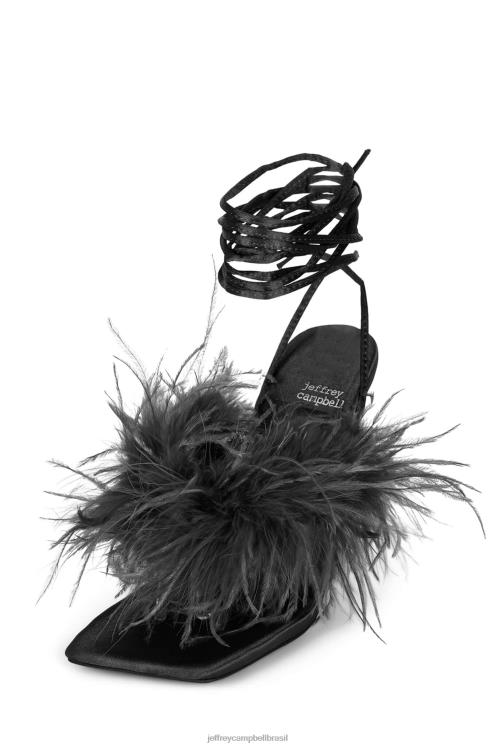 Jeffrey Campbell mulheres B0VBD1503 prata negra sandália de salto alto sutileza