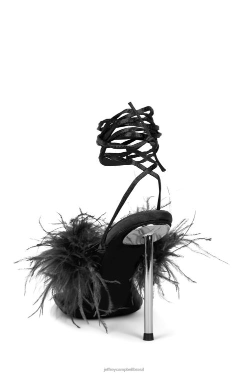 Jeffrey Campbell mulheres B0VBD1503 prata negra sandália de salto alto sutileza