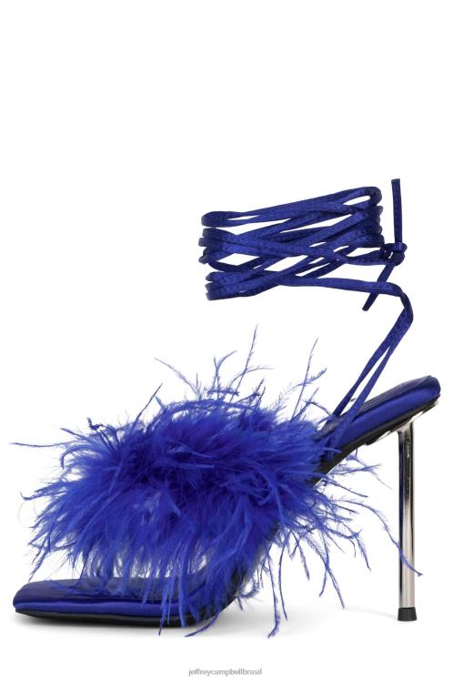 Jeffrey Campbell mulheres B0VBD1504 prata azul sandália de salto alto sutileza