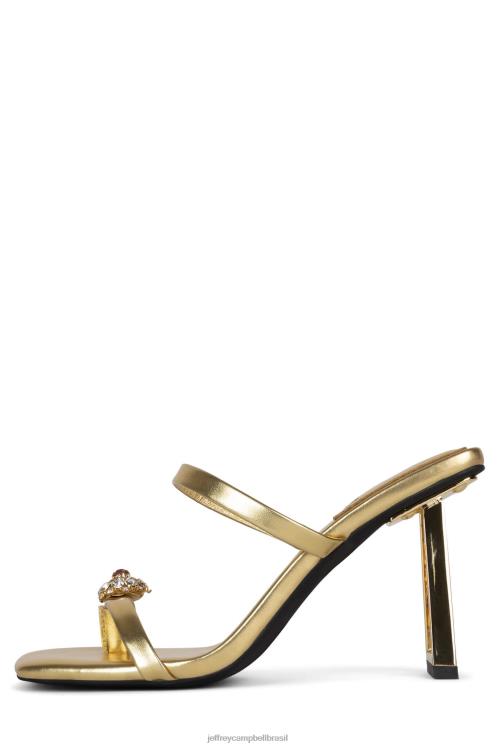 Jeffrey Campbell mulheres B0VBD1511 ouro vermelho metálico sandália de salto alto herança