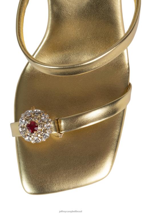 Jeffrey Campbell mulheres B0VBD1511 ouro vermelho metálico sandália de salto alto herança