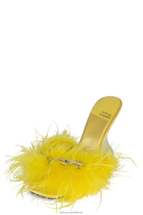 Jeffrey Campbell mulheres B0VBD1515 prata amarela sandália de salto alto dodie