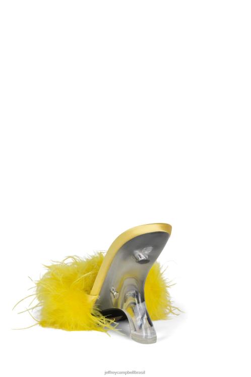 Jeffrey Campbell mulheres B0VBD1515 prata amarela sandália de salto alto dodie