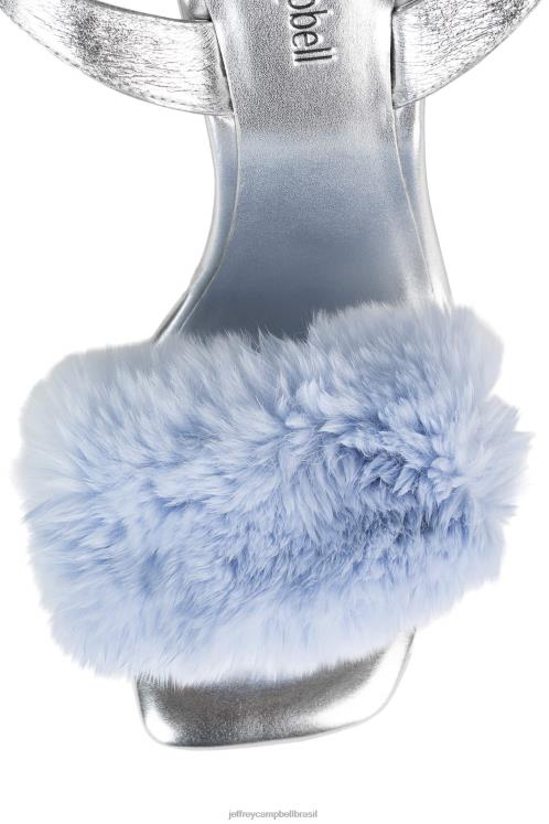 Jeffrey Campbell mulheres B0VBD1516 azul prateado sandália de salto alto encantador