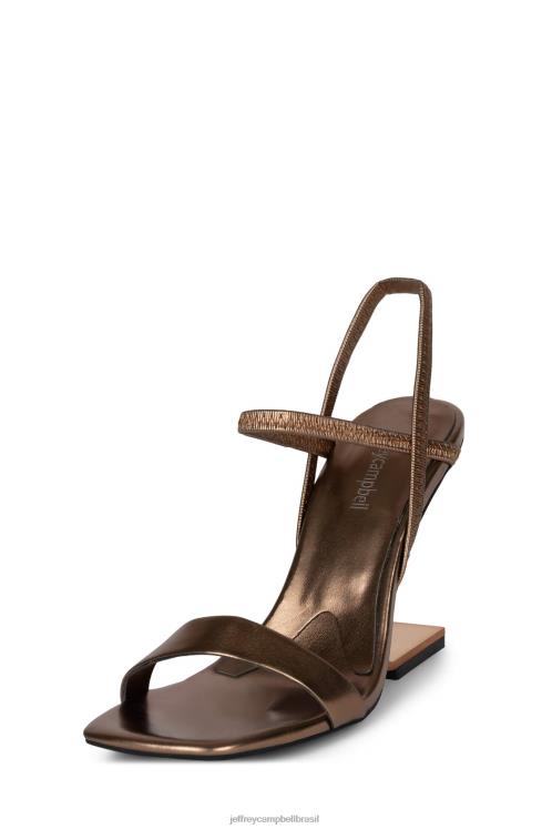 Jeffrey Campbell mulheres B0VBD1519 bronze bronze sandália de salto alto geométrico