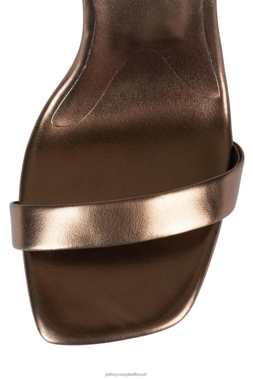 Jeffrey Campbell mulheres B0VBD1519 bronze bronze sandália de salto alto geométrico