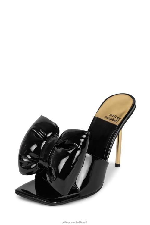Jeffrey Campbell mulheres B0VBD1533 ouro preto patente sandália de salto alto Curve-se