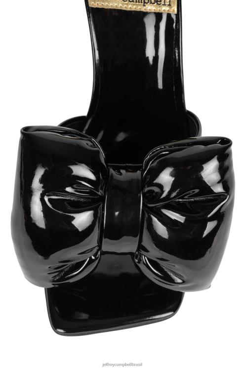 Jeffrey Campbell mulheres B0VBD1533 ouro preto patente sandália de salto alto Curve-se