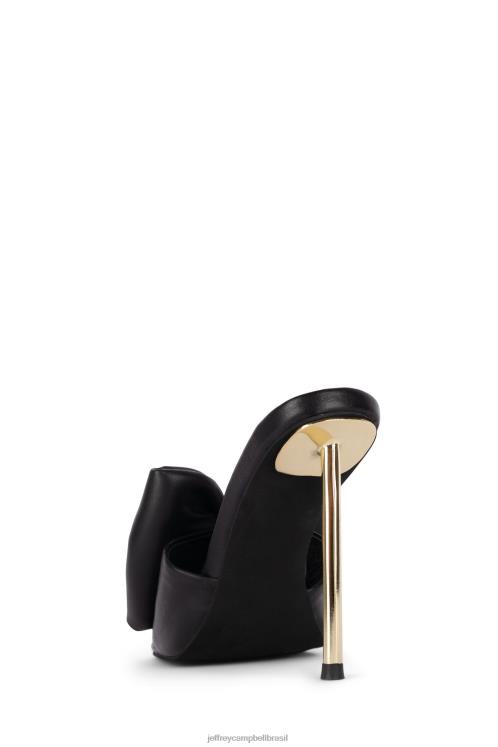 Jeffrey Campbell mulheres B0VBD1535 ouro Preto sandália de salto alto Curve-se