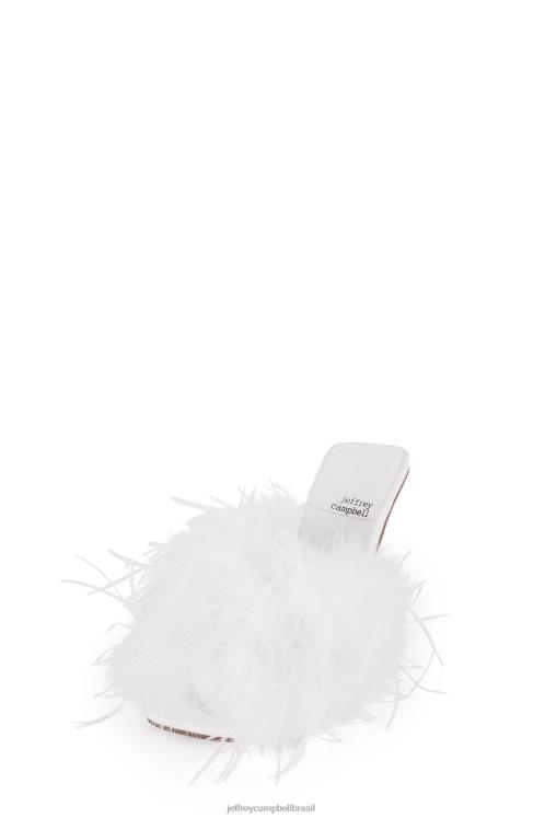 Jeffrey Campbell mulheres B0VBD1537 combinação branca sandália de salto alto motorista