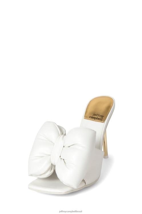Jeffrey Campbell mulheres B0VBD1552 ouro Branco sandália de salto alto Curve-se