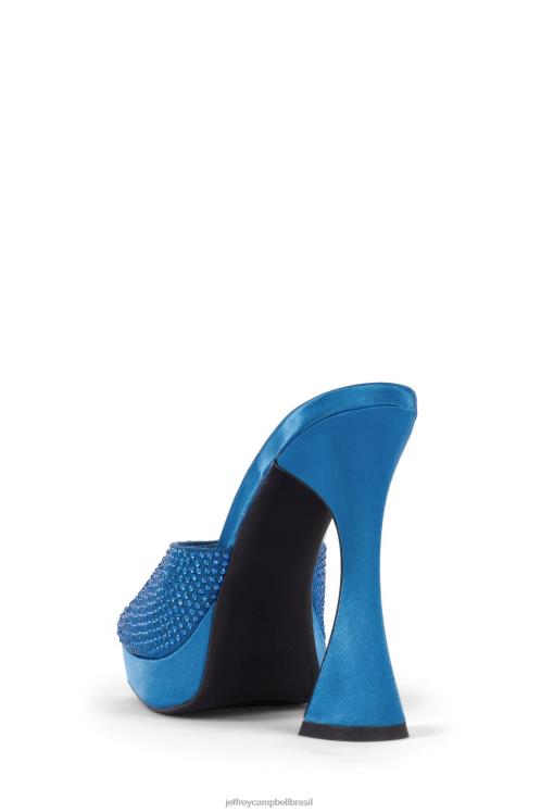 Jeffrey Campbell mulheres B0VBD1568 azul brilhante cetim azul sandália de salto alto hollywoodj
