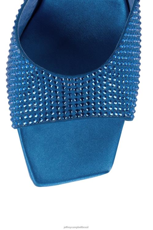 Jeffrey Campbell mulheres B0VBD1568 azul brilhante cetim azul sandália de salto alto hollywoodj
