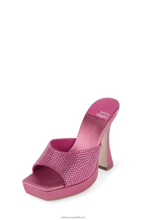 Jeffrey Campbell mulheres B0VBD1569 rosa de cetim rosa quente sandália de salto alto hollywoodj