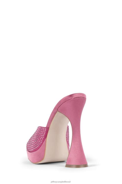 Jeffrey Campbell mulheres B0VBD1569 rosa de cetim rosa quente sandália de salto alto hollywoodj