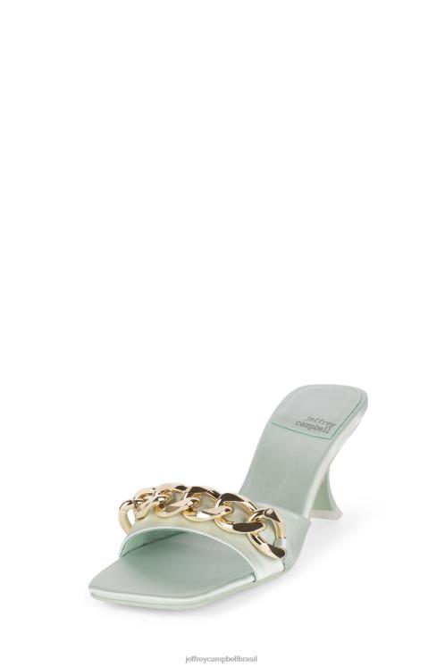Jeffrey Campbell mulheres B0VBD1573 menta cetim ouro sandália de salto alto sr-grande-ch