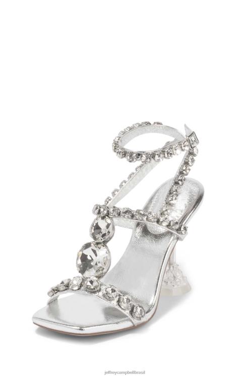 Jeffrey Campbell mulheres B0VBD1577 prata clara sandália de salto alto anasta-lhh