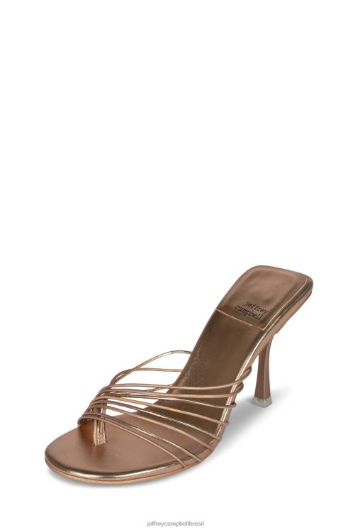 Jeffrey Campbell mulheres B0VBD1593 combinação de ouro rosa sandália de salto alto entediar