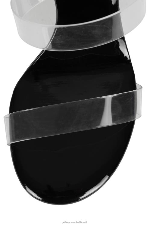 Jeffrey Campbell mulheres B0VBD1601 preto transparente preto patente sandália de salto alto divindade