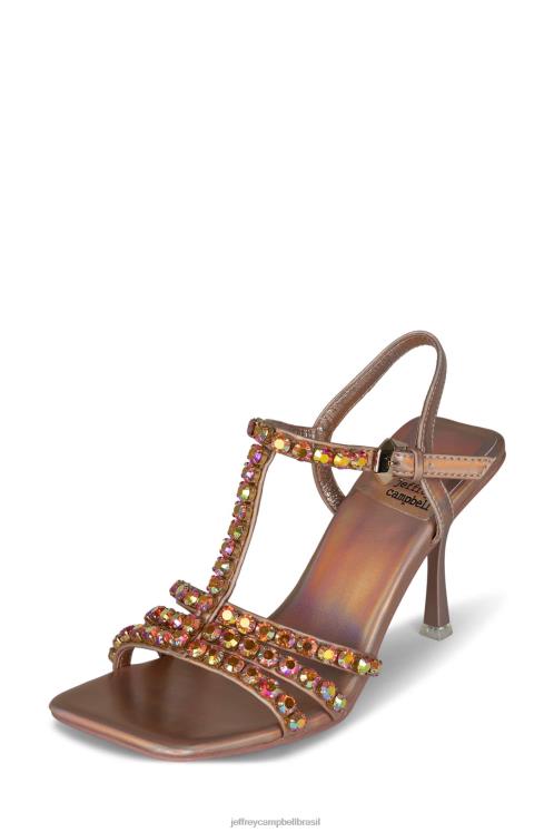 Jeffrey Campbell mulheres B0VBD1604 ouro rosa iridescente sandália de salto alto jwl-t