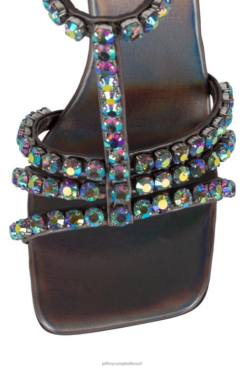 Jeffrey Campbell mulheres B0VBD1605 estanho iridescente sandália de salto alto jwl-t
