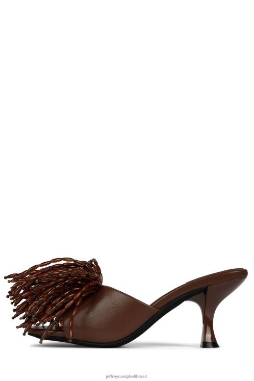 Jeffrey Campbell mulheres B0VBD1610 marrom sandália de salto alto senhor-grande-pom