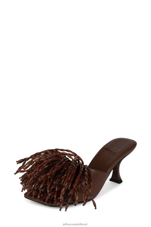 Jeffrey Campbell mulheres B0VBD1610 marrom sandália de salto alto senhor-grande-pom