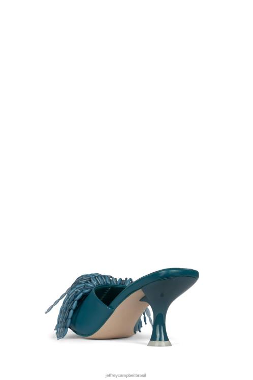 Jeffrey Campbell mulheres B0VBD1611 azul sandália de salto alto senhor-grande-pom